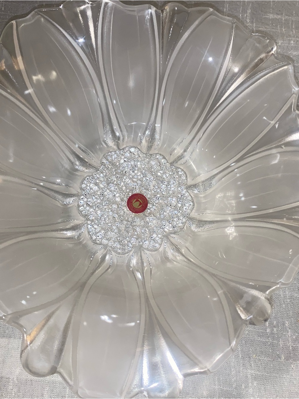Crystal Flower Decorative Bowl - Clear by